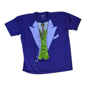 Batman Shirt Men's XL Purple Joker Dark Knight DC Comics